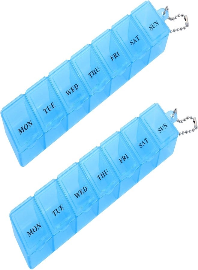 Rabbonix Pill Medicine Organizer Reminder Storage Box 07 Days or 01 Weeks | Plastic | Pack of 2 - Image 1